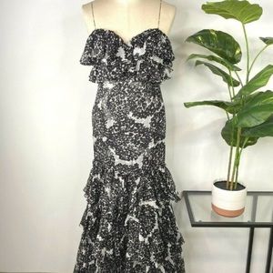 Marchese Notte Women’s tiered ruffle Gown